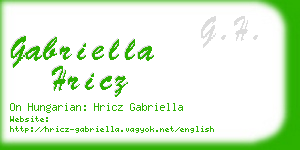gabriella hricz business card
